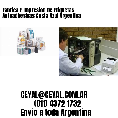 Fabrica E Impresion De Etiquetas Autoadhesivas Costa Azul Argentina