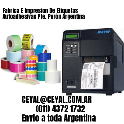 Fabrica E Impresion De Etiquetas Autoadhesivas Pte. Perón Argentina