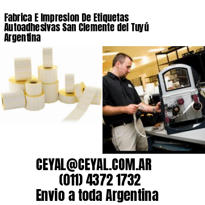 Fabrica E Impresion De Etiquetas Autoadhesivas San Clemente del Tuyú Argentina
