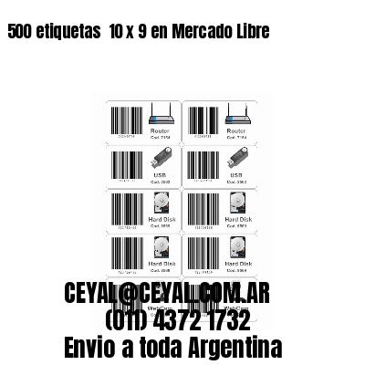 500 etiquetas  10 x 9 en Mercado Libre