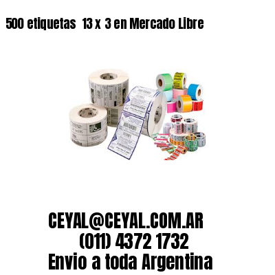 500 etiquetas  13 x 3 en Mercado Libre