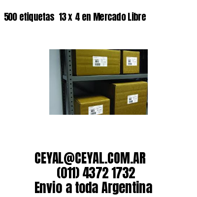 500 etiquetas  13 x 4 en Mercado Libre