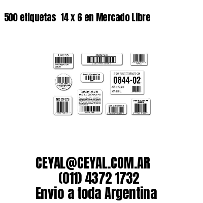 500 etiquetas  14 x 6 en Mercado Libre
