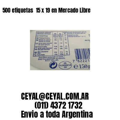 500 etiquetas  15 x 19 en Mercado Libre