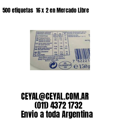 500 etiquetas  16 x 2 en Mercado Libre