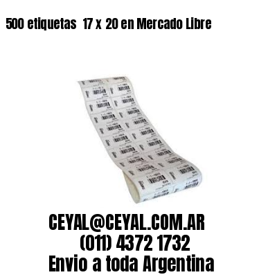 500 etiquetas  17 x 20 en Mercado Libre