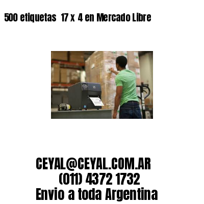 500 etiquetas  17 x 4 en Mercado Libre