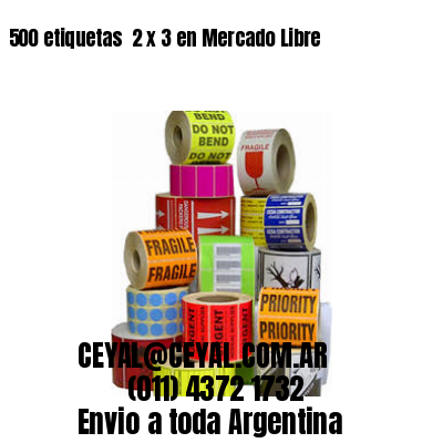500 etiquetas  2 x 3 en Mercado Libre