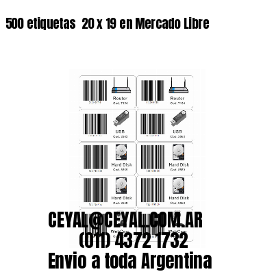 500 etiquetas  20 x 19 en Mercado Libre