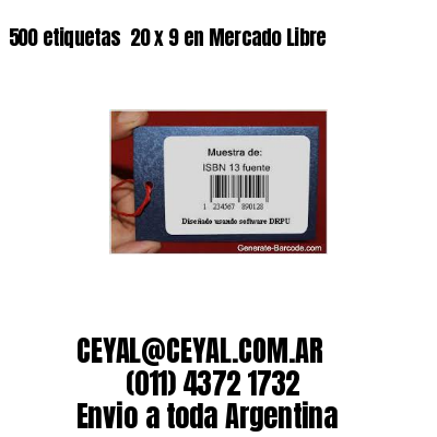 500 etiquetas  20 x 9 en Mercado Libre