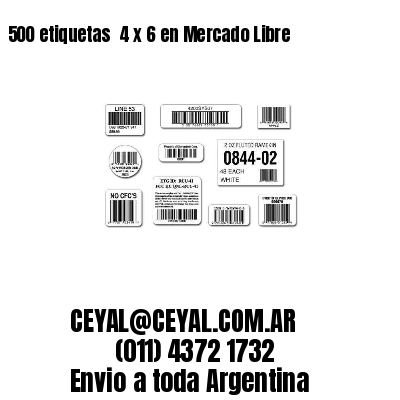 500 etiquetas  4 x 6 en Mercado Libre