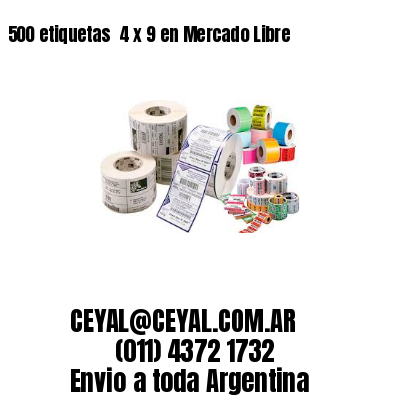 500 etiquetas  4 x 9 en Mercado Libre