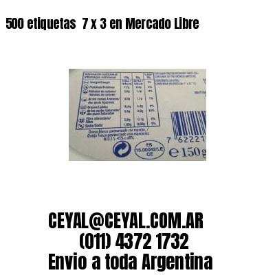 500 etiquetas  7 x 3 en Mercado Libre