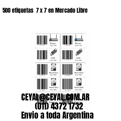 500 etiquetas  7 x 7 en Mercado Libre