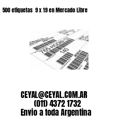 500 etiquetas  9 x 19 en Mercado Libre