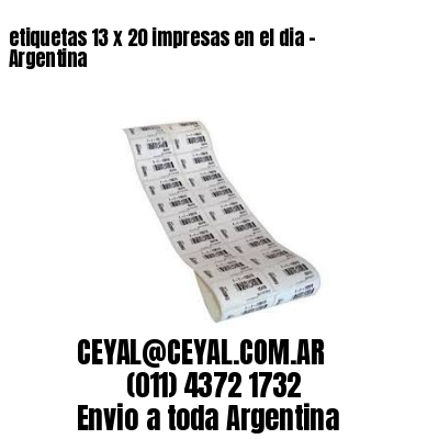 etiquetas 13 x 20 impresas en el dia – Argentina