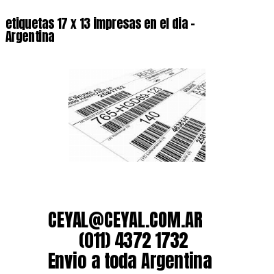 etiquetas 17 x 13 impresas en el dia – Argentina