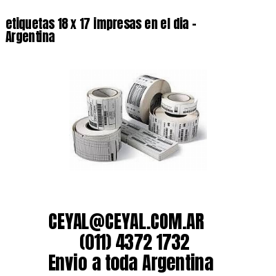 etiquetas 18 x 17 impresas en el dia – Argentina