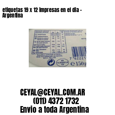 etiquetas 19 x 12 impresas en el dia – Argentina