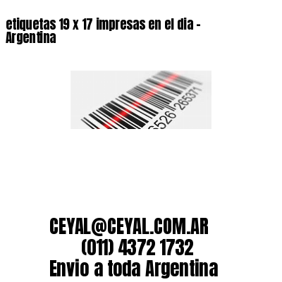 etiquetas 19 x 17 impresas en el dia – Argentina