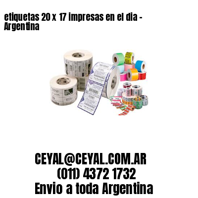 etiquetas 20 x 17 impresas en el dia – Argentina