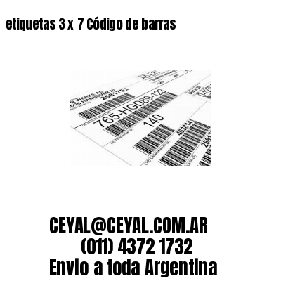etiquetas 3 x 7 Código de barras