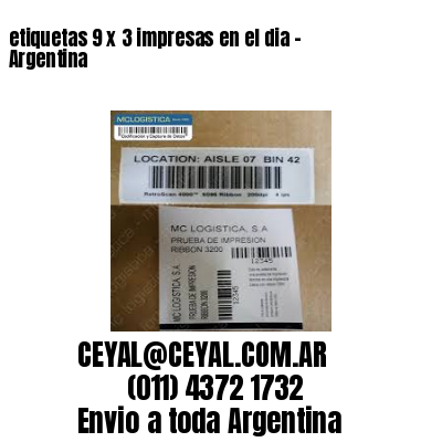 etiquetas 9 x 3 impresas en el dia – Argentina