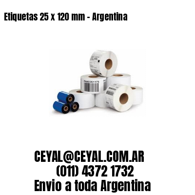 Etiquetas 25 x 120 mm – Argentina