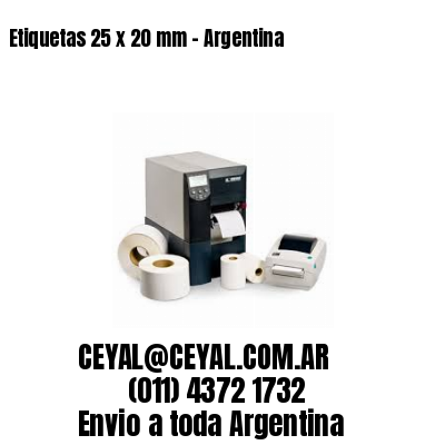 Etiquetas 25 x 20 mm - Argentina