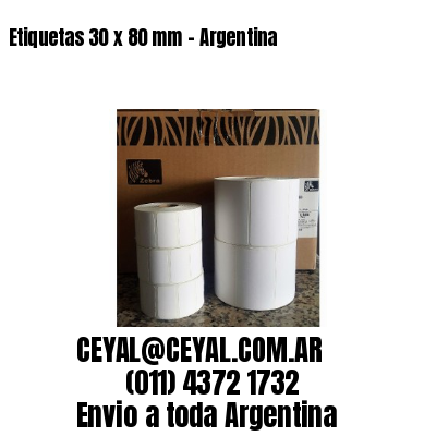 Etiquetas 30 x 80 mm – Argentina