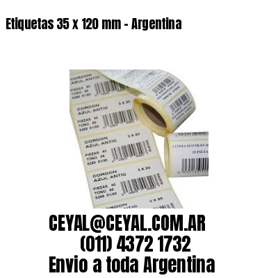Etiquetas 35 x 120 mm - Argentina