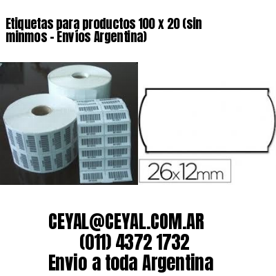 Etiquetas para productos 100 x 20 (sin minmos – Envíos Argentina)
