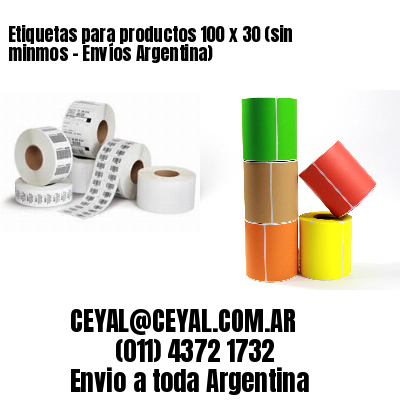 Etiquetas para productos 100 x 30 (sin minmos – Envíos Argentina)