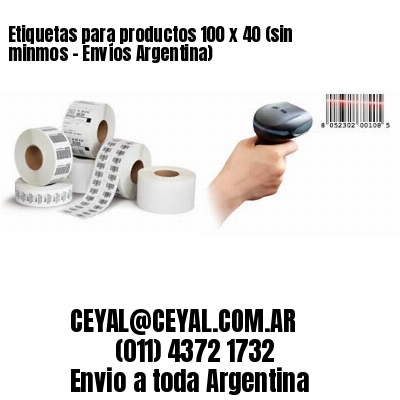 Etiquetas para productos 100 x 40 (sin minmos - Envíos Argentina)