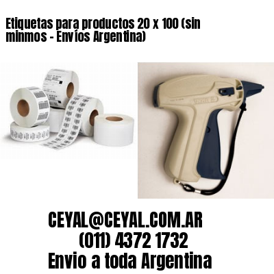 Etiquetas para productos 20 x 100 (sin minmos – Envíos Argentina)