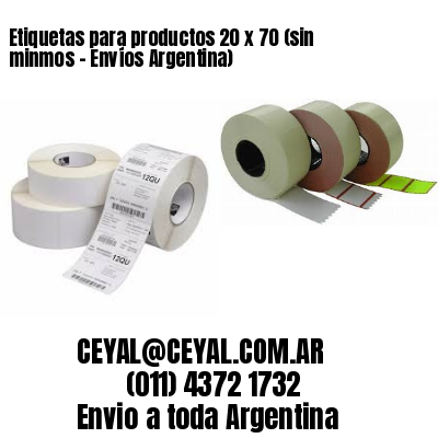 Etiquetas para productos 20 x 70 (sin minmos - Envíos Argentina)
