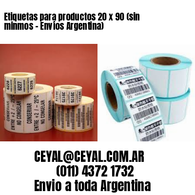 Etiquetas para productos 20 x 90 (sin minmos – Envíos Argentina)
