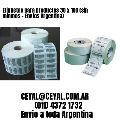 Etiquetas para productos 30 x 100 (sin minmos - Envíos Argentina)