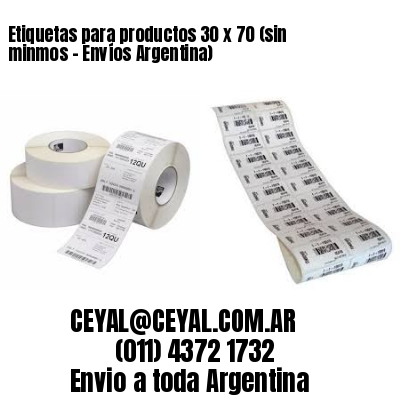 Etiquetas para productos 30 x 70 (sin minmos – Envíos Argentina)
