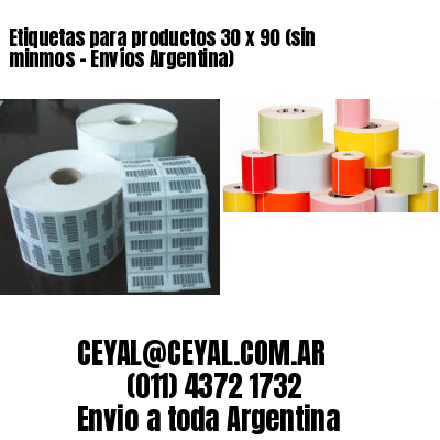Etiquetas para productos 30 x 90 (sin minmos – Envíos Argentina)