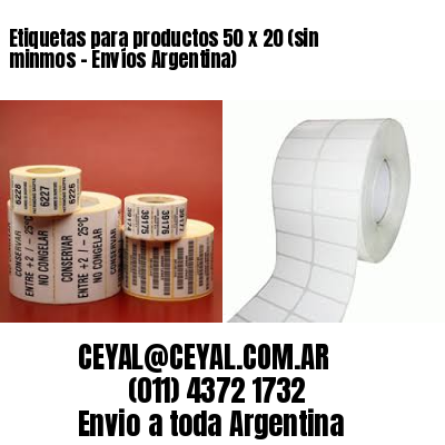 Etiquetas para productos 50 x 20 (sin minmos - Envíos Argentina)