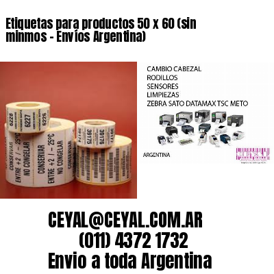Etiquetas para productos 50 x 60 (sin minmos – Envíos Argentina)