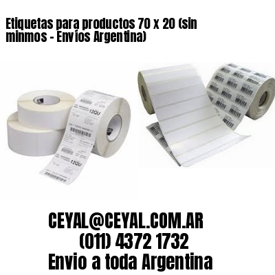Etiquetas para productos 70 x 20 (sin minmos – Envíos Argentina)