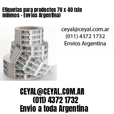 Etiquetas para productos 70 x 40 (sin minmos – Envíos Argentina)