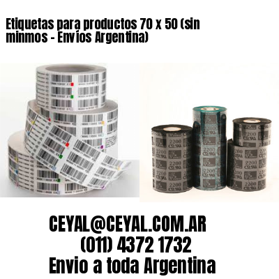 Etiquetas para productos 70 x 50 (sin minmos – Envíos Argentina)