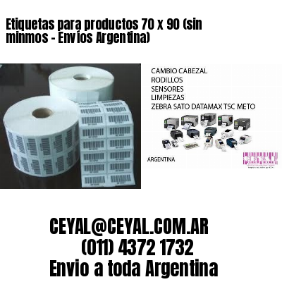 Etiquetas para productos 70 x 90 (sin minmos – Envíos Argentina)