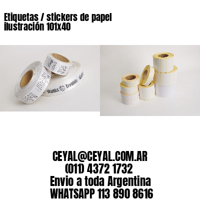 Etiquetas / stickers de papel ilustración 101×40
