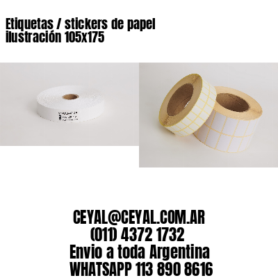 Etiquetas / stickers de papel ilustración 105x175