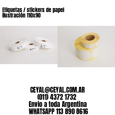 Etiquetas / stickers de papel ilustración 110×90