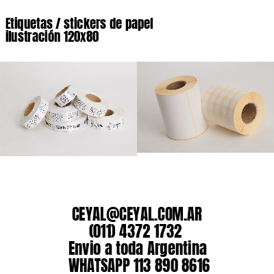Etiquetas / stickers de papel ilustración 120x80
